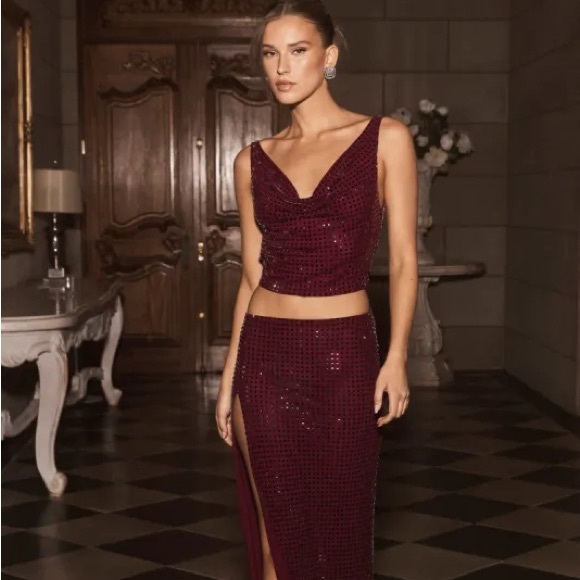Meshki Skirt Top Dress Set Ellery Square Diamante Maxi Jewelry
 sequence Jewel M - Picture 1 of 15